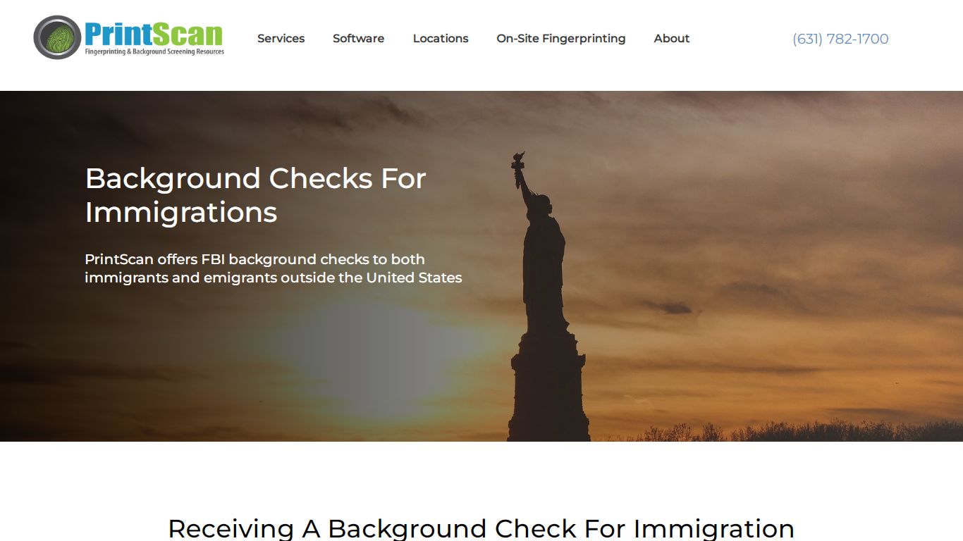 Background Check Immigration | Approved FBI Background Check - PrintScan